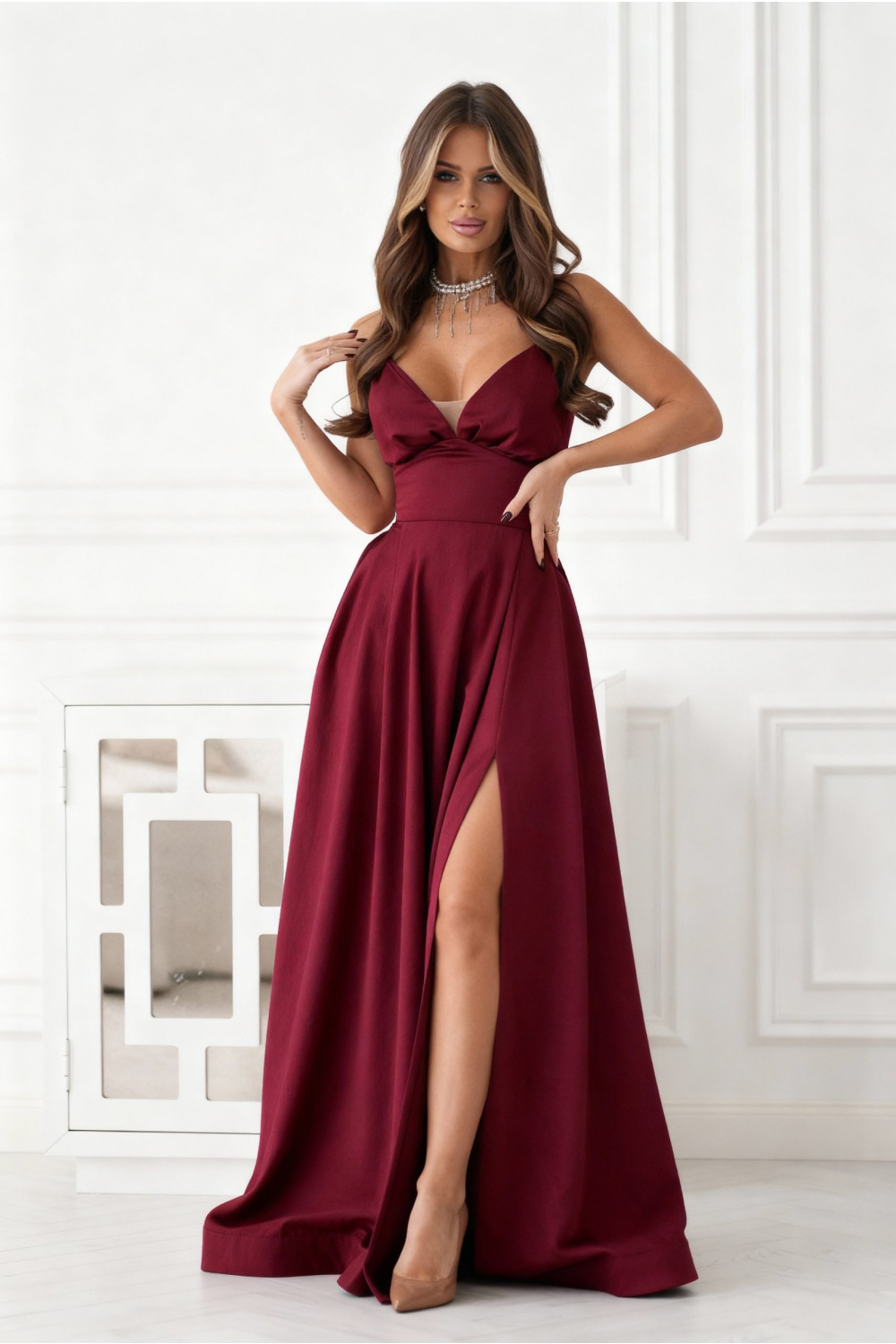 Sukienka Model 341-10-1-1 Bordo - Bicotone - 1